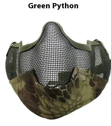 Carbon steel protective face mask with head-mounted design in multiple colour options
