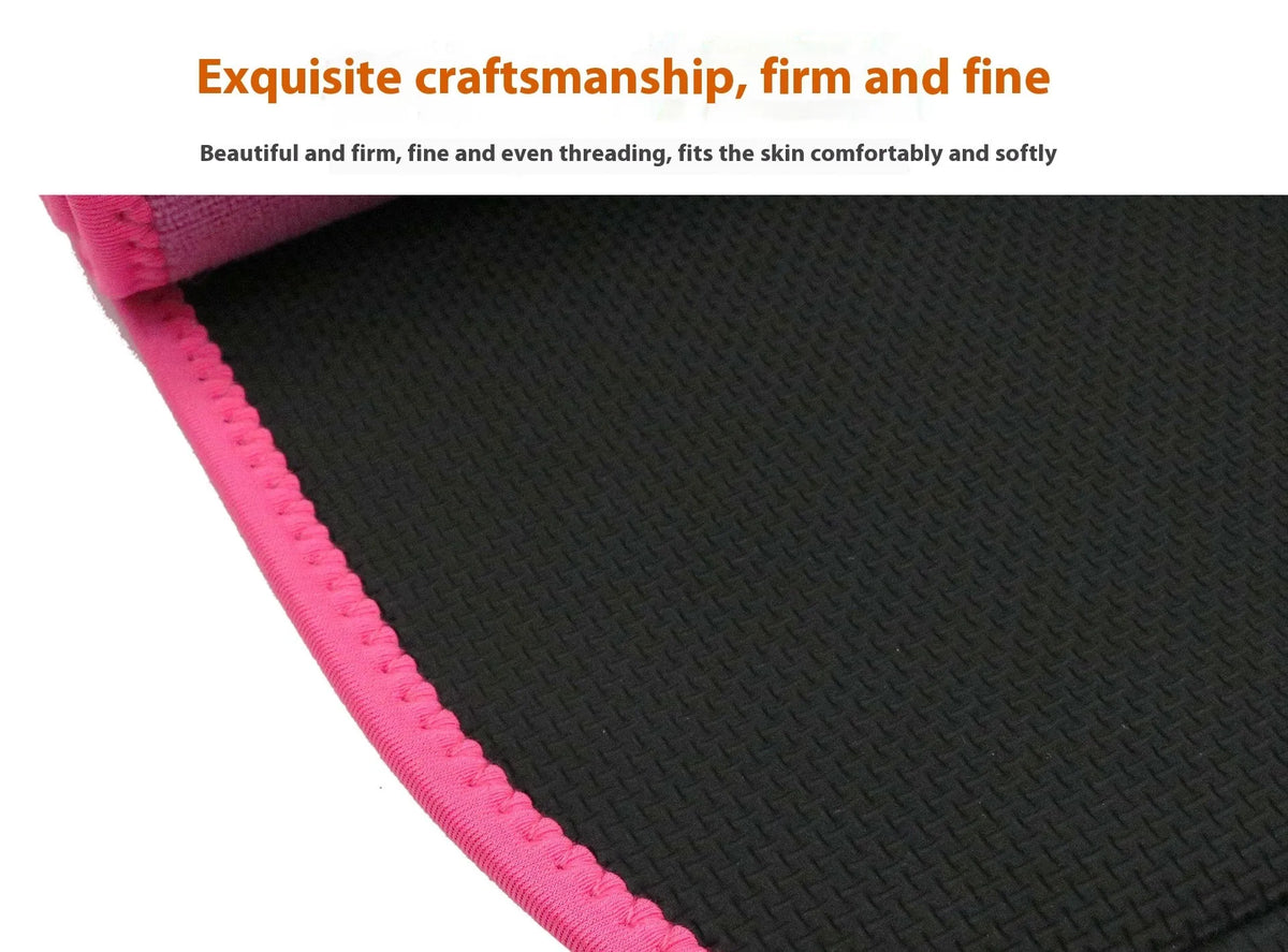 Neoprene lumbar support belt in black for running and fitness