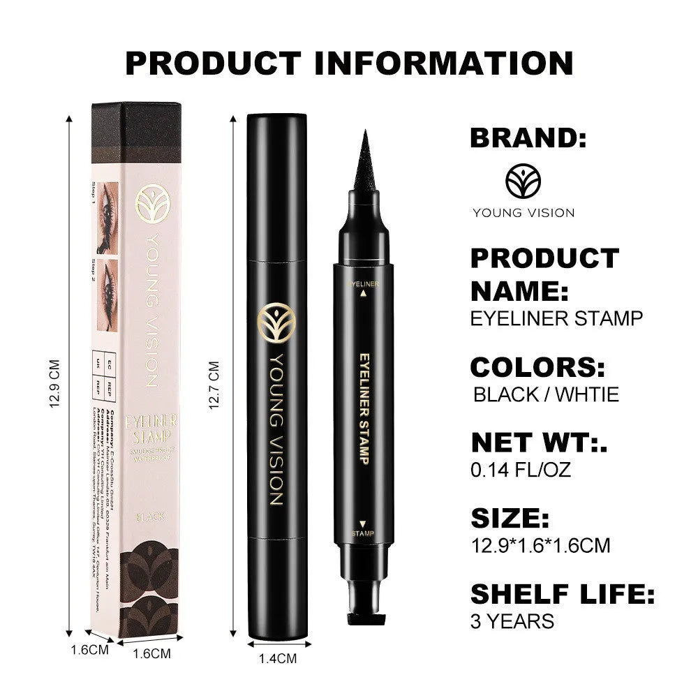 Black and white seal eyeliner 4ml smudge-proof liquid eyeliner with precision tip