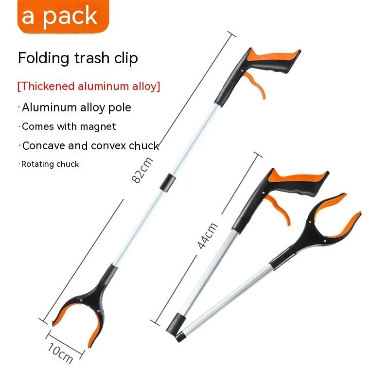 Plastic trash folder artifact with aluminium alloy clip in multiple colour options