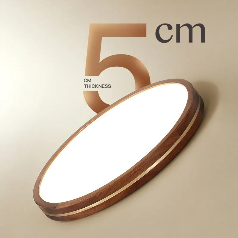 New Chinese style wooden ceiling lamp modern minimalist for living room bedroom 30cm