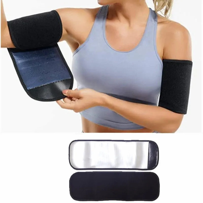 Butterfly Arm Band fitness exercise sauna sweat polyester fiber free size waist support shaping belly contracting silver tu lan sauna