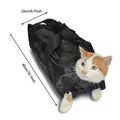 Black cat cleaning bag with anti-scratch design for baths and medication administration