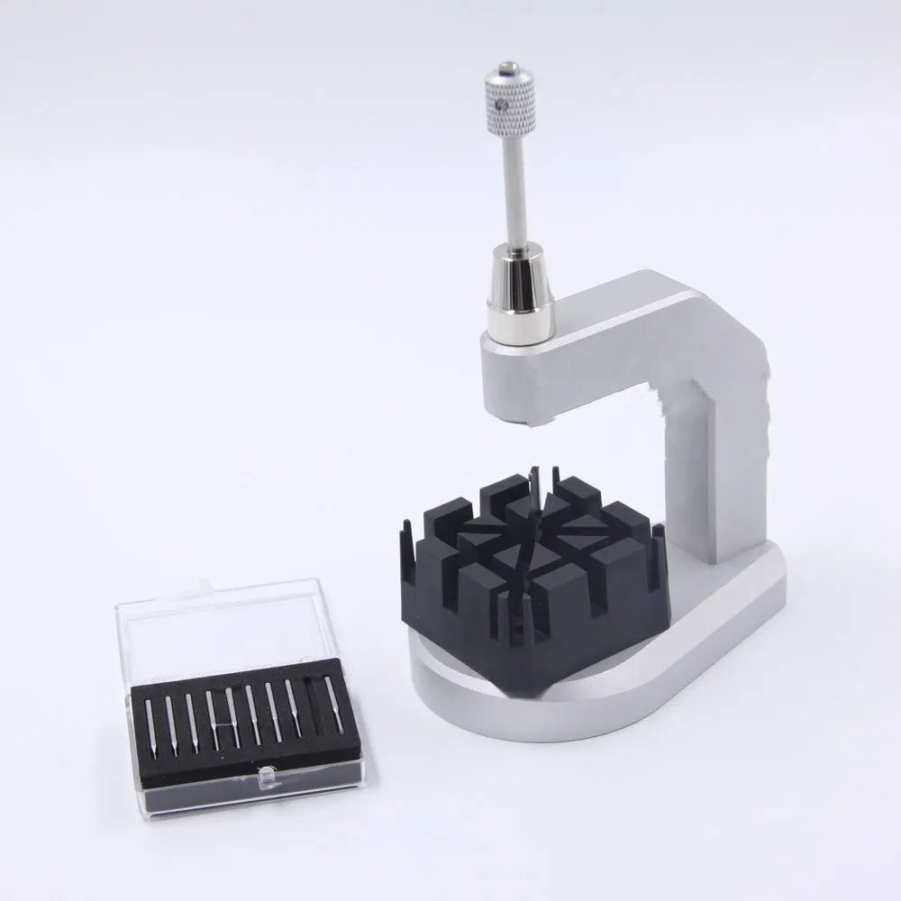 Silver tool steel press strap removal tool for watches and jewellery with 0.5-1.6mm blades.