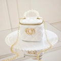 Transparent heart-pattern PVC bucket gel bag for cosmetics in apricot colour