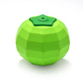 Green natural rubber dog chew toy with squeaker for medium to large breed aggressive chewers