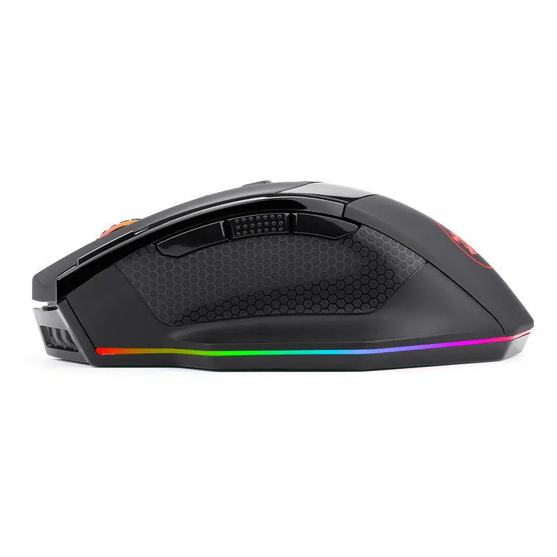 Black Redragon M801P dual mode gaming mouse with nine buttons and ergonomic design