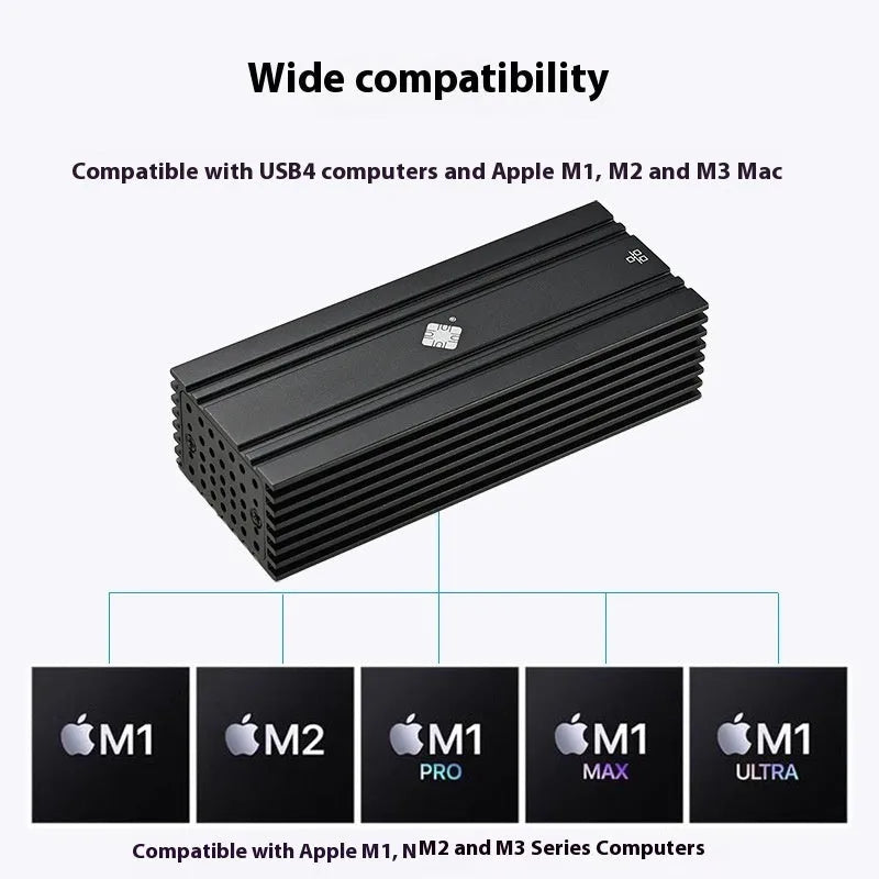 Black Leyu USB4 to 10G RJ45 Ethernet network adapter with attached short cable.