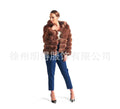 Women's loose-fit artificial fur hooded coat in street fashion style.