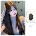 Women's cold brown layered long straight full-head wig with high temperature fibre hair