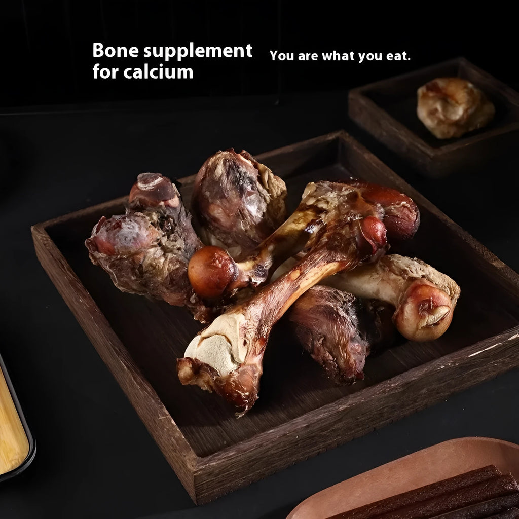 Large dog molar rod chew for dental care with roasted ox bone flavour