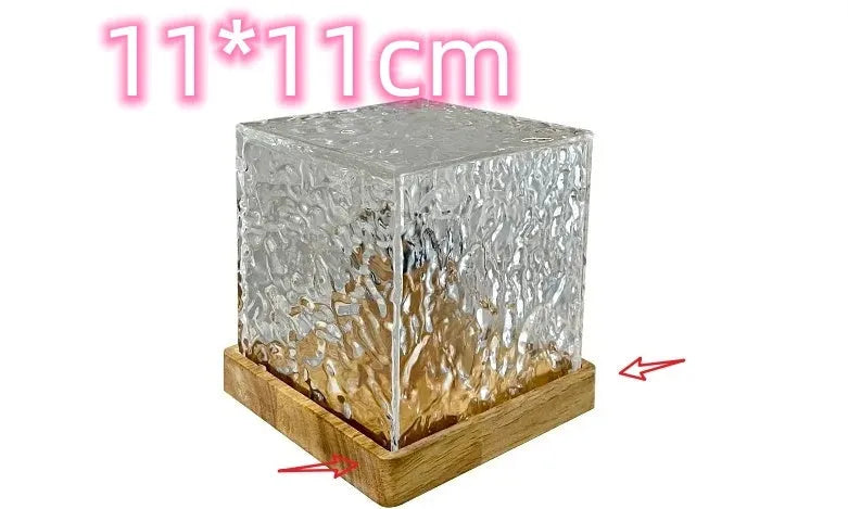 LED water ripple night light with crystal lamp and remote control projecting colourful patterns
