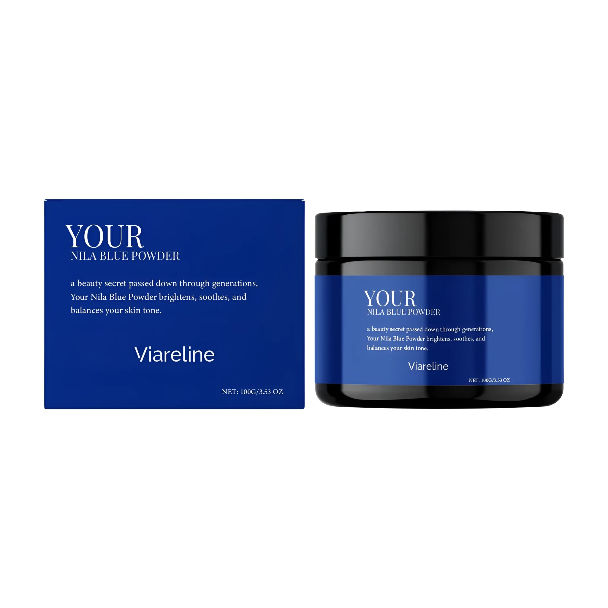 100g container of Light Spot Indigo facial mask powder for targeted skin treatment
