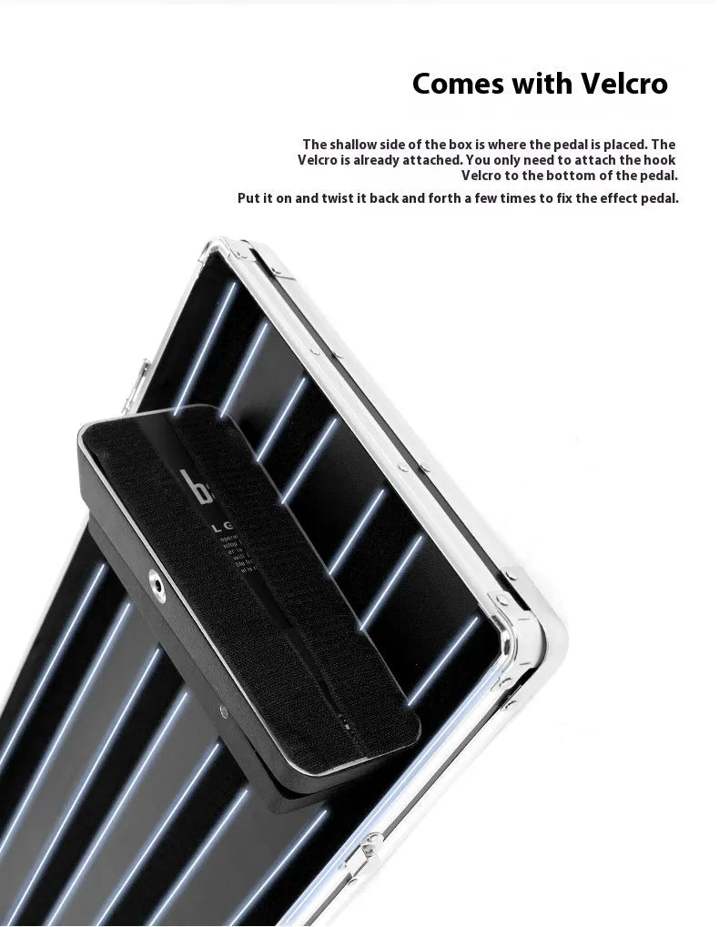 Aviation box guitar effect device T-EC8 trumpet style flight case single piece construction