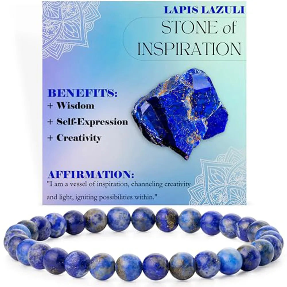Handmade geometric bracelet with 6mm natural agate beads on an adjustable strap.