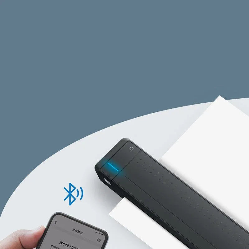 Wireless Bluetooth A4 paper office printer in black with USB Type-C and 198mm print width