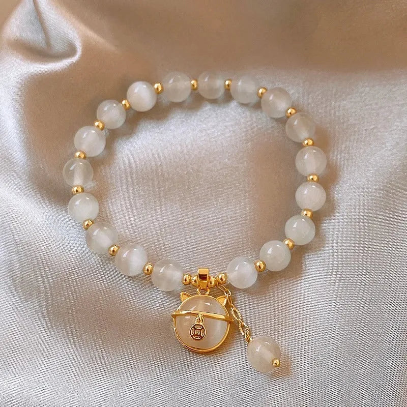 Baroque freshwater pearl bracelet with zircon accents geometric design women's gold colour