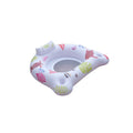 White U-shaped inflatable pool float with luminous elements, 120cm square