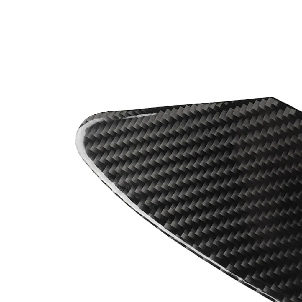 Carbon fibre USB charging port panel sticker with 3M adhesive backing for vehicle dashboard customisation