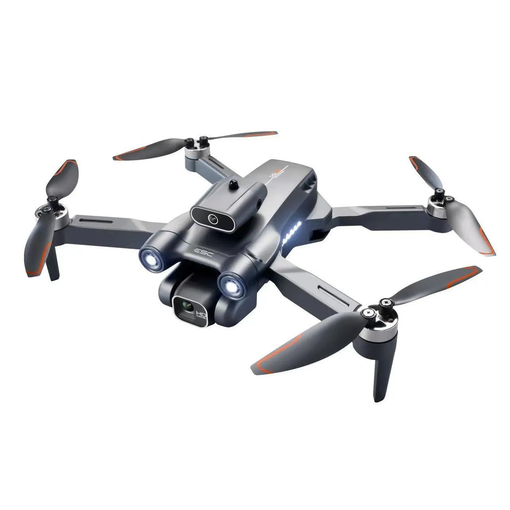 CZ11 brushless 8K HD optical flow drone with orange plastic body and quadcopter design, shown with camera lens
