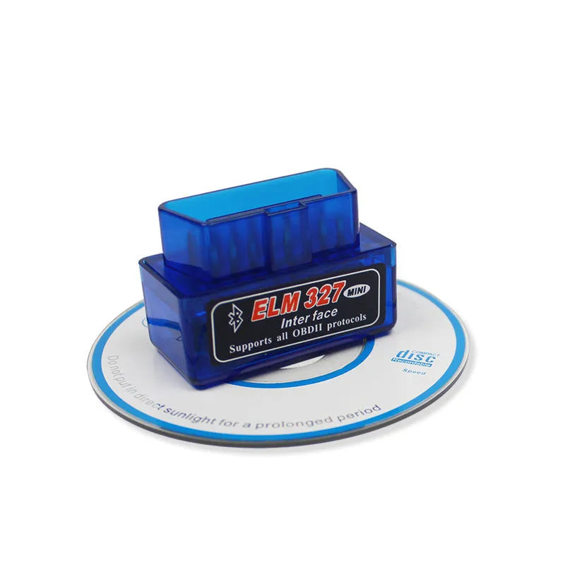 Compact Bluetooth OBD2 auto fault detector for vehicle diagnostics and engine code reading