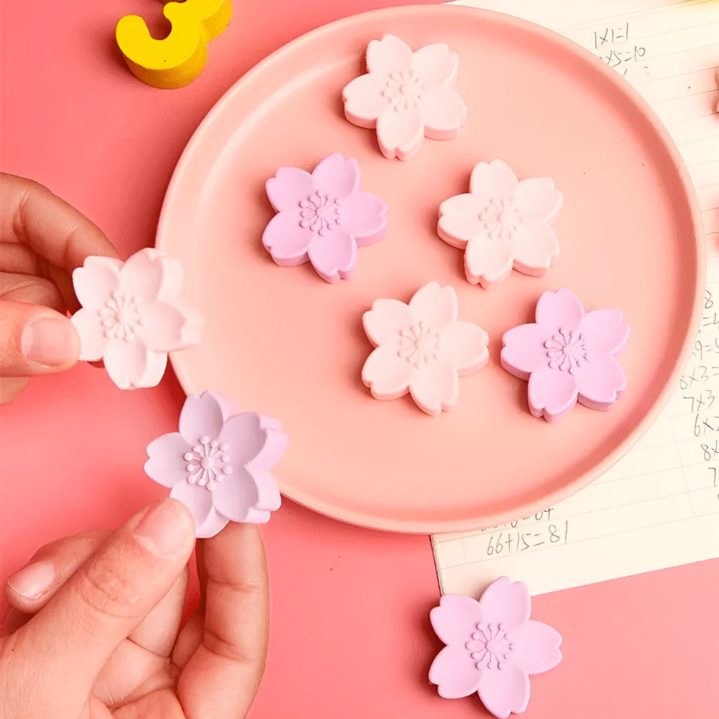 Cherry blossom student eraser in random colours for clean pencil erasing with minimal dust