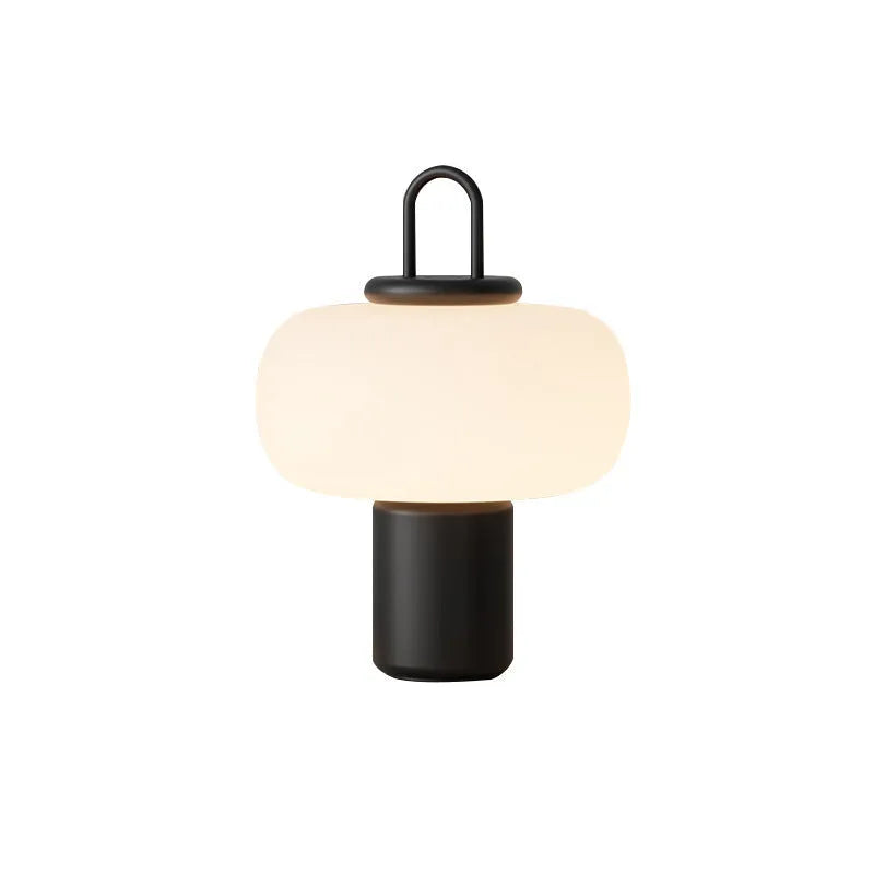 Minimalist clear glass bedside table lamp for children's bedroom with warm glow and UK plug.