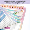 B5 spiral bound budget tally notebook with blue PP cover for financial record keeping