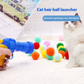 Plush ball shooter gun pet toy with multiple yarn balls for interactive fetch games