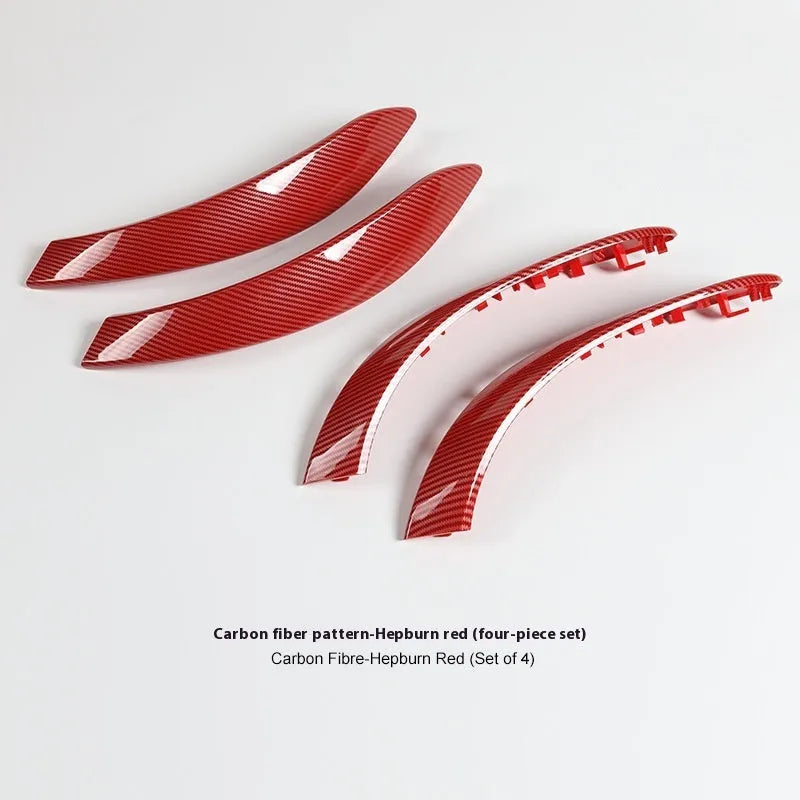 BMW F30 F35 3GT 4 Series door handle cover trim in carbon fibre pattern ABS plastic