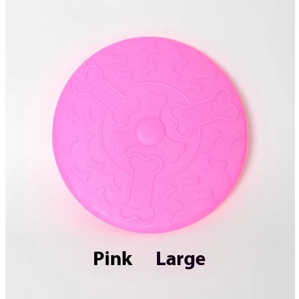 Plastic dog Frisbee flying disc for fetch in green colour, large size option
