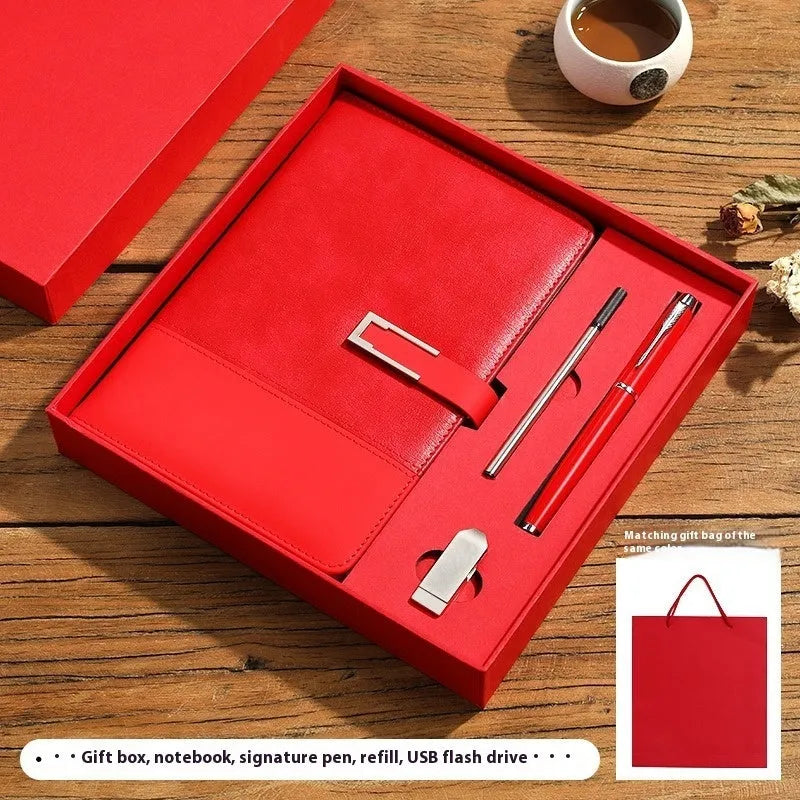 A5 soft leather notebook in business brown colour with wood-free paper pages
