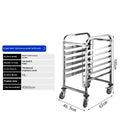 Stainless steel six-layer baking tray rack with 40x60cm frame for commercial kitchens
