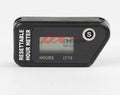 Black waterproof LCD digital maintenance reminder timer for ATV motorcycle boat and lawn mower.