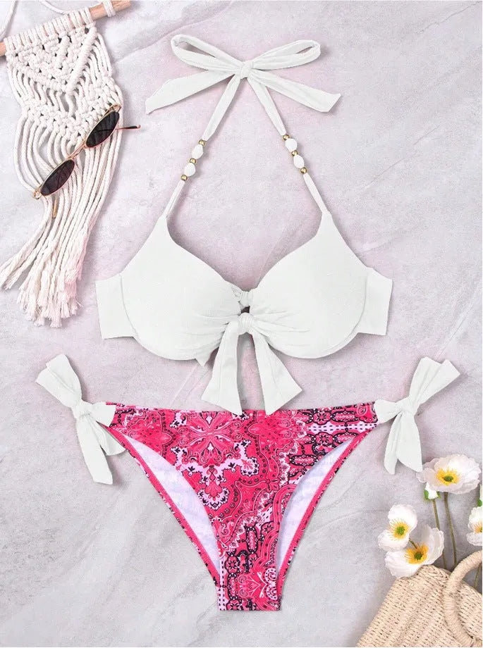 Ladies polyester bikini swimsuit available in multiple colours and sizes