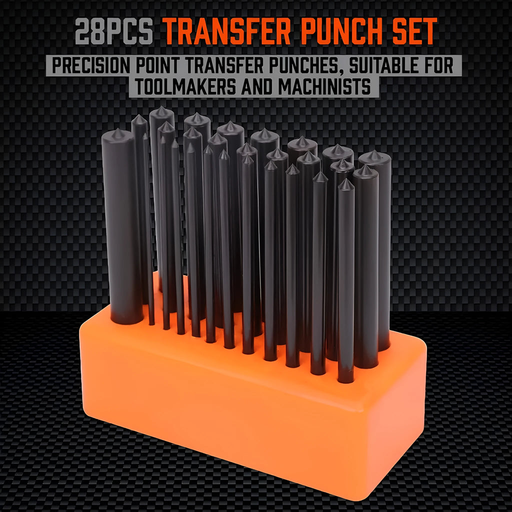 Orange punch needle set with metal punch head accessories for rug hooking crafts