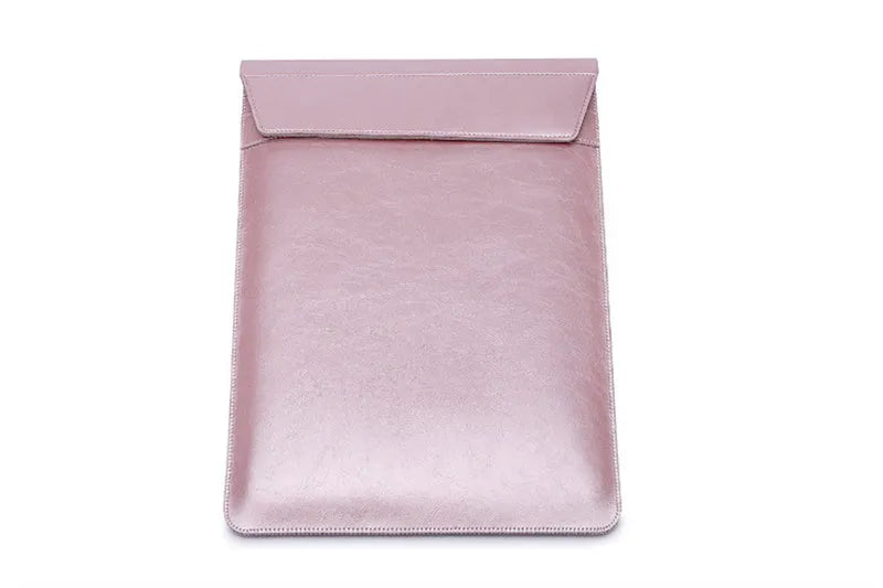 Rose gold microfiber leather laptop sleeve for MacBook Air 11.6 inch with non-woven interior