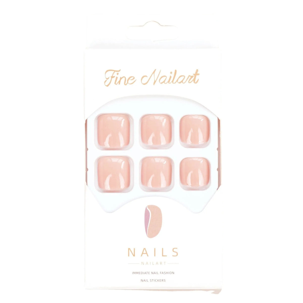 Fashion Personality Toe Nail Stickers set in skin colour with glue for ins style pedicure