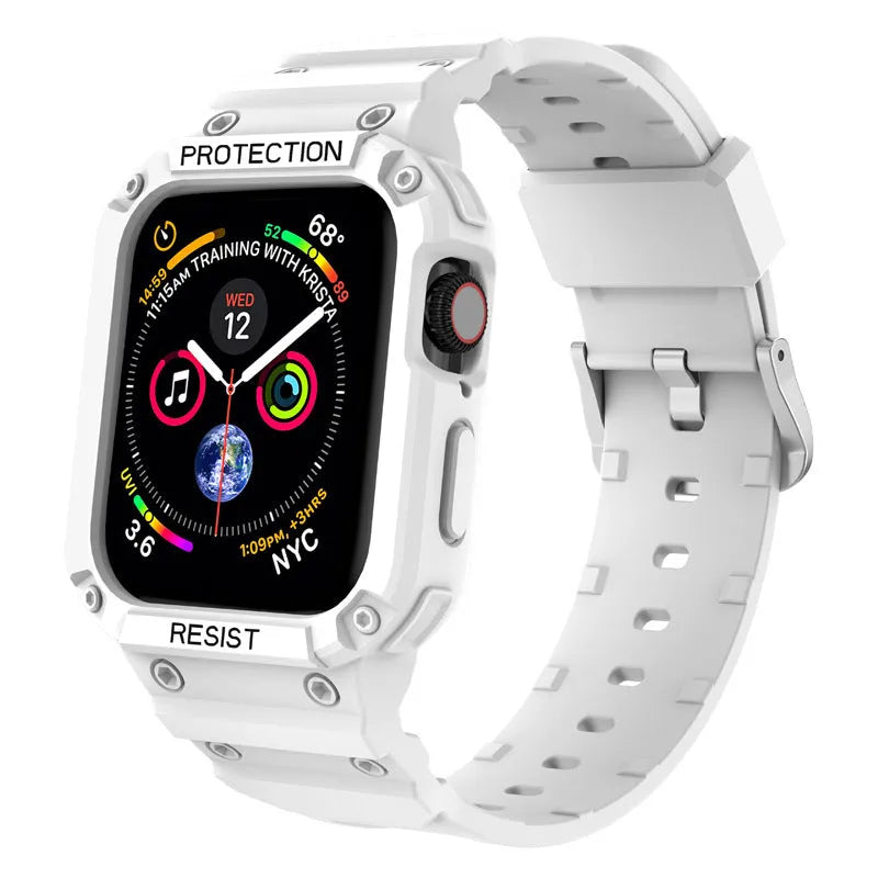 Apple Watch Series 8 compatible soft TPU sport strap in multiple colour options