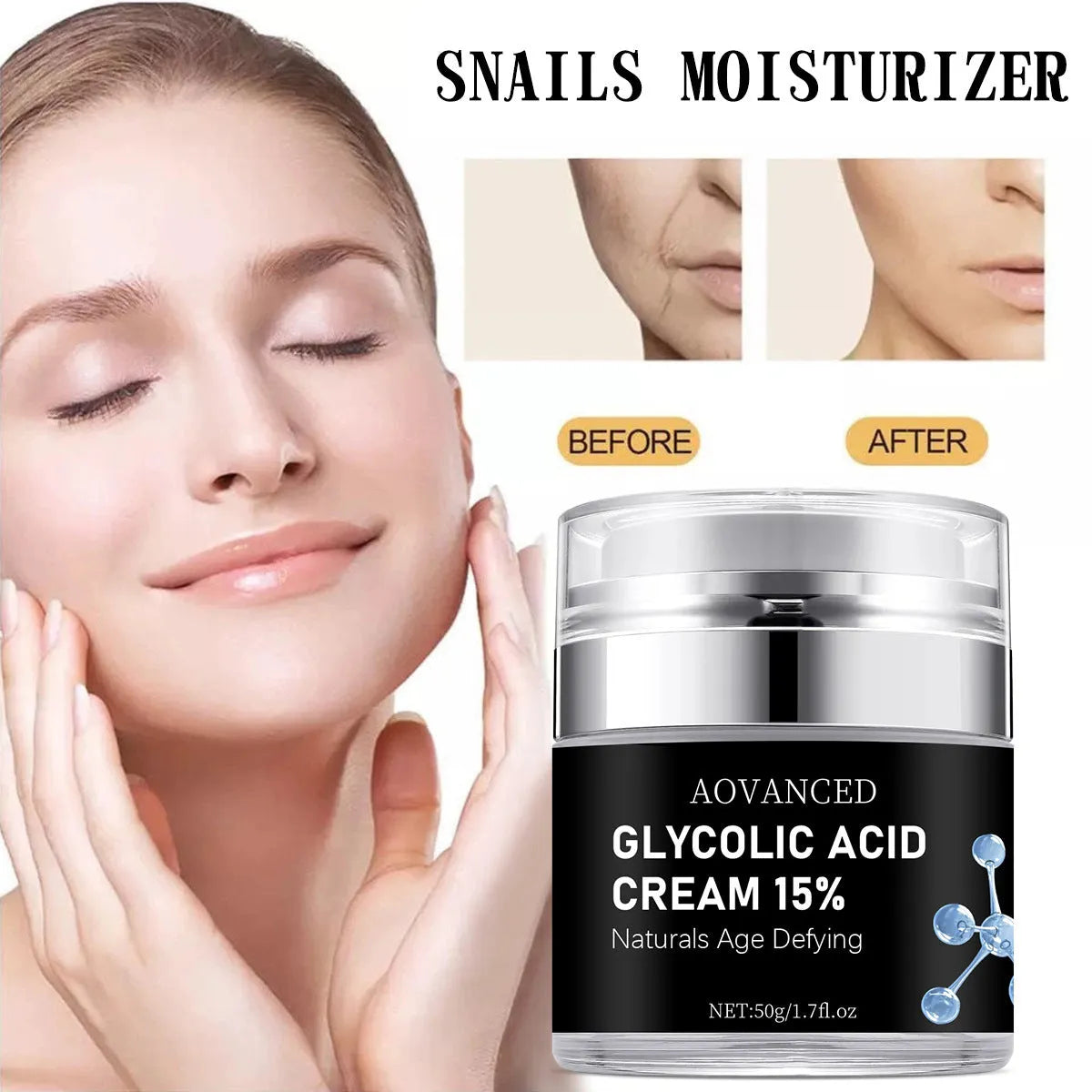 A 50g jar of salicylate exfoliating and moisturising facial cream for all skin types.