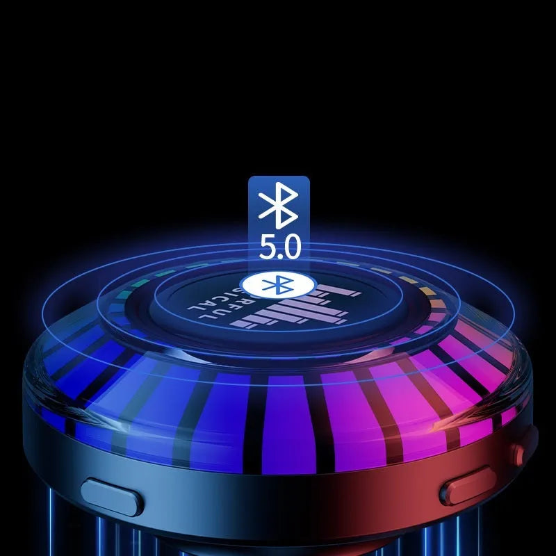 Compact Bluetooth voice control ambience lamp with LED polar light effects