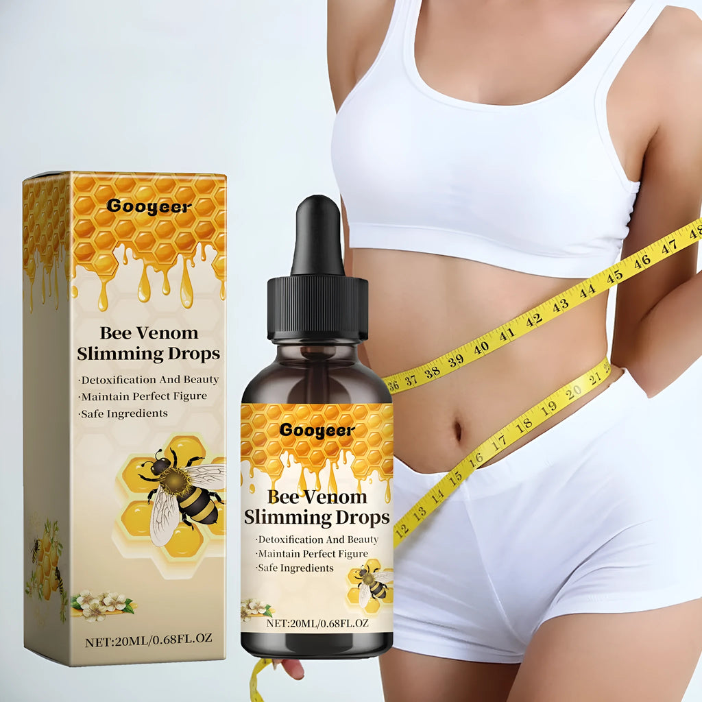 20ml bottle of body care drops with colour classification label.