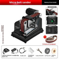 Small electric belt sander DIY polishing machine with adjustable double bracket and 10 abrasive belt