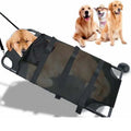 Large foldable aluminium alloy dog stretcher in black for emergency pet rescue