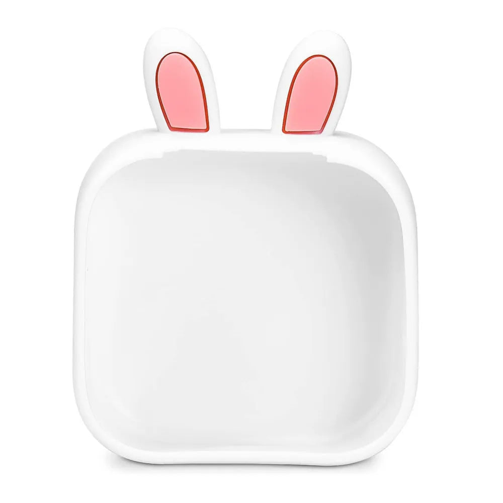 Mini portable printer with USB cable and protective rabbit ear case in pink, green or white