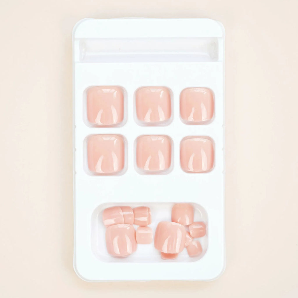 Fashion Personality Toe Nail Stickers set in skin colour with glue for ins style pedicure