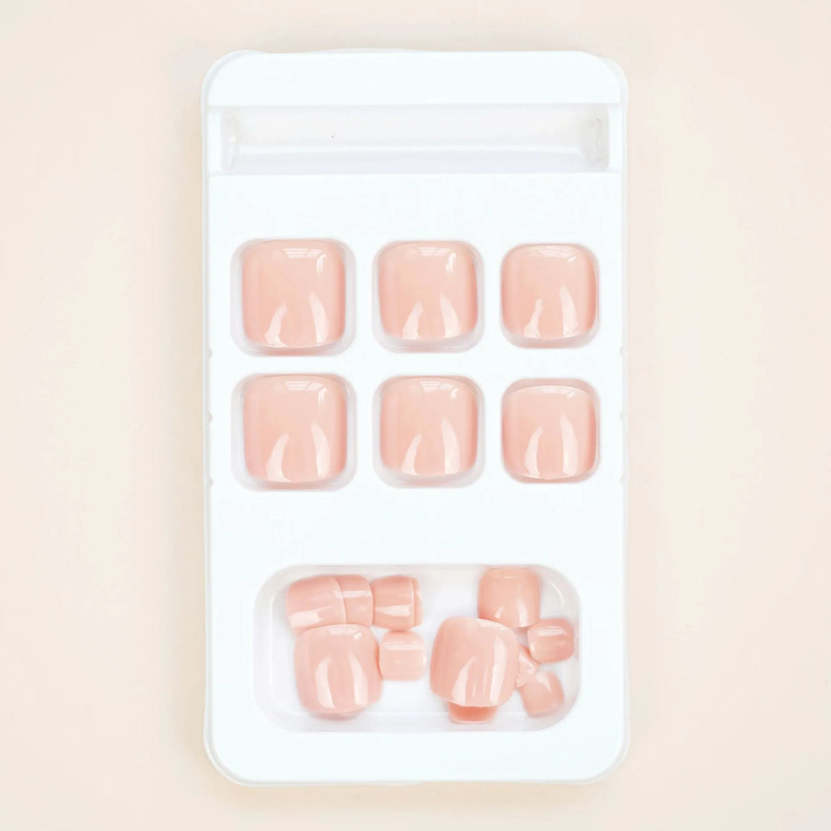 Fashion Personality Toe Nail Stickers set in skin colour with glue for ins style pedicure