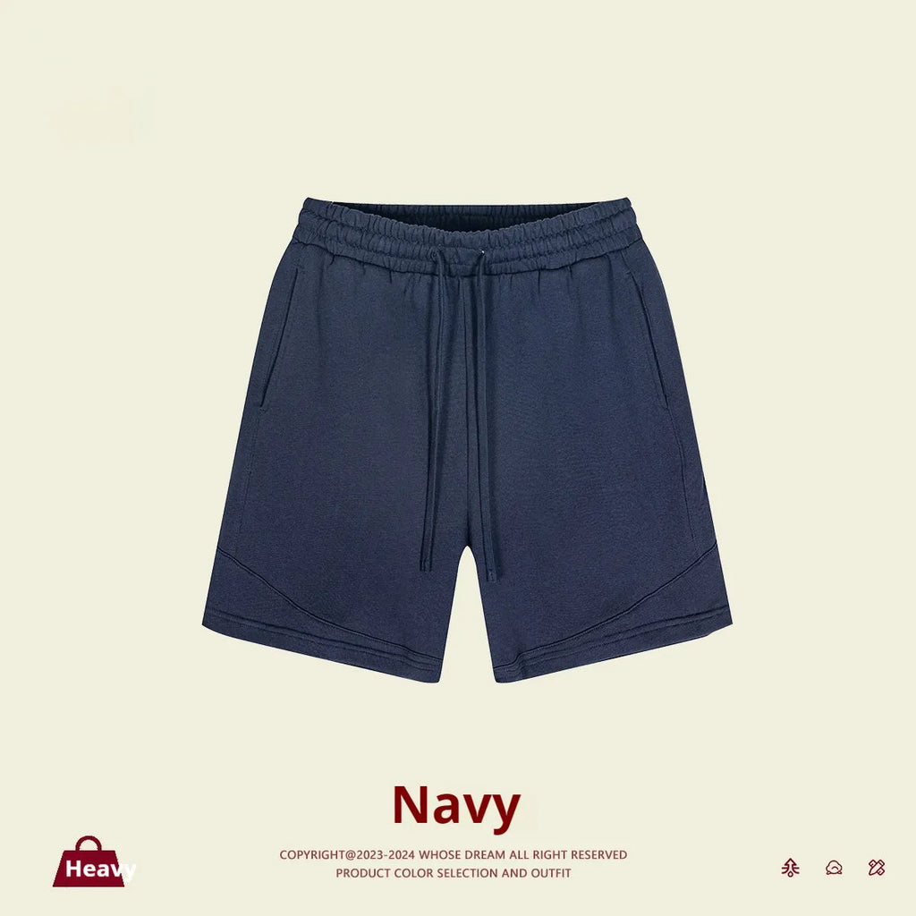 Children's cotton sports shorts in solid colours with loose fit design for active wear