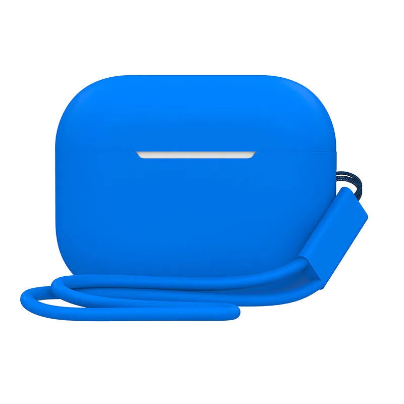 AirPods Pro 2 silicone protective case with attached lanyard in solid colour option