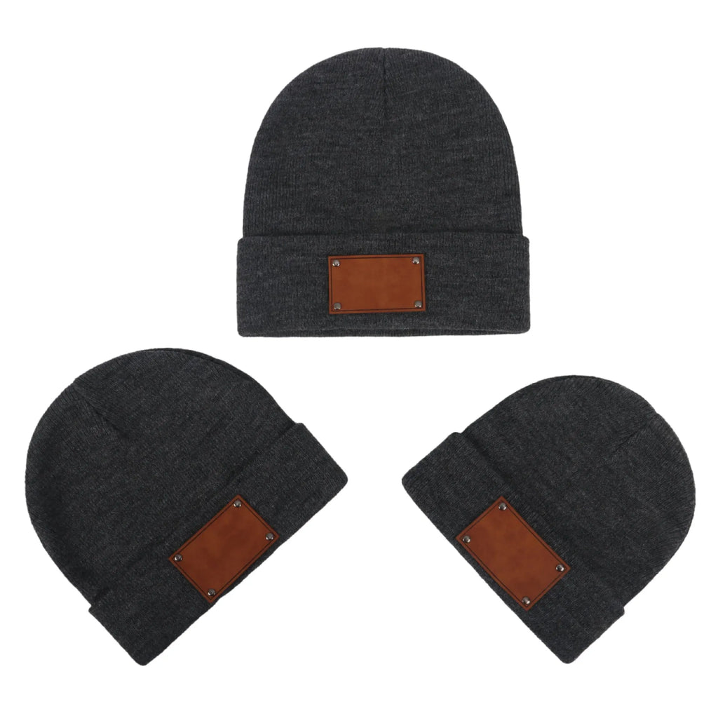 Knitted warm pullover hat in acrylic fibre, dome top, brimless, available in multiple colours and sizes for babies to adults